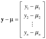 y minus mu vector