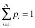sum of p equals 1