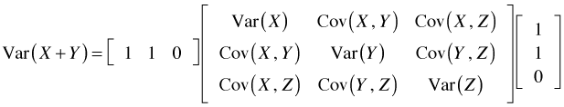 variance of x plus y