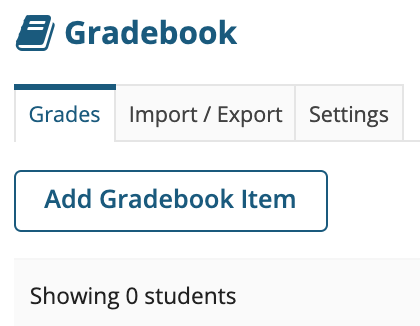 gradebook shows 0 students