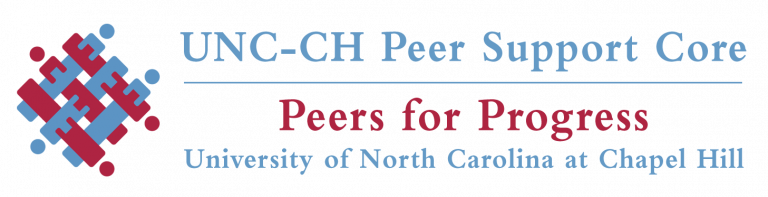 Logo for U-N-C Peer Support Core, Peers for Progress