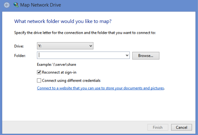 picture of Windows 8 drive selection dialog